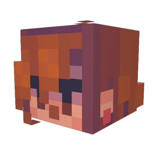DigitalTaterTot Minecraft avatar head, 3D render