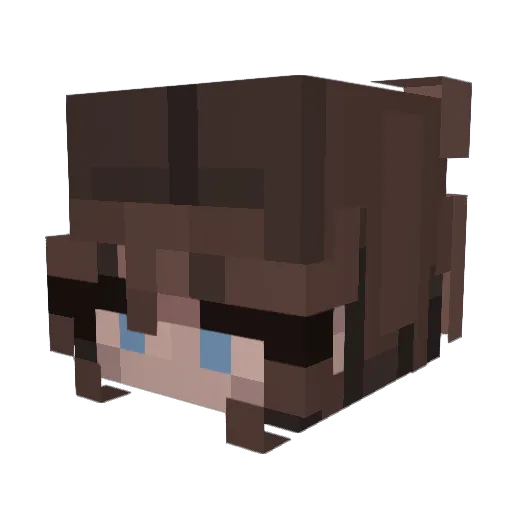 DigitalVV Minecraft avatar head, 3D render