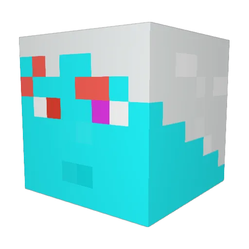 DigitalWave01 Minecraft avatar head, 3D render