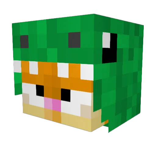 Digital_AFK Minecraft avatar head, 3D render