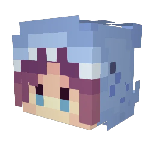 Digitalizati0n Minecraft avatar head, 3D render