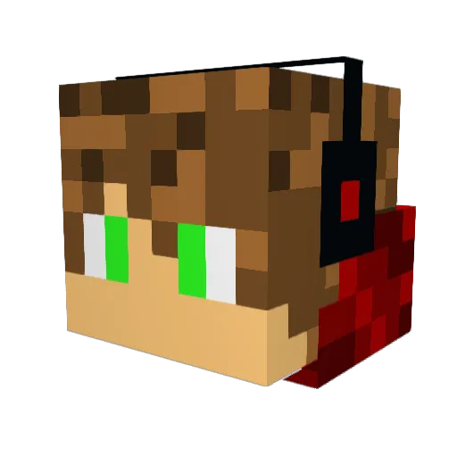 Digitiser Minecraft avatar head, 3D render