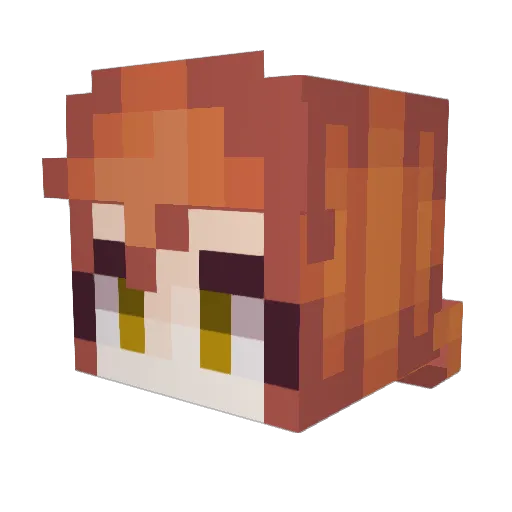 Digiuwu Minecraft avatar head, 3D render
