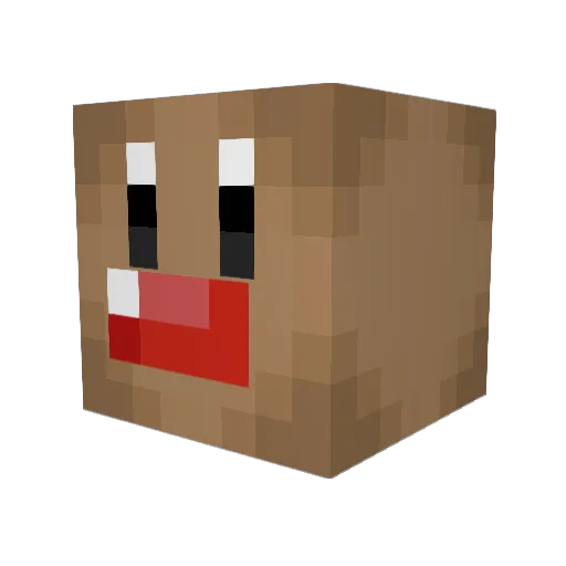 Diglett___ Minecraft avatar head, 3D render