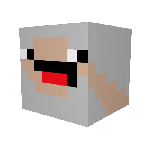 Digonha Minecraft avatar head, 3D render