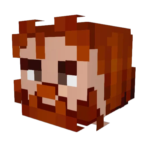 Digrancher Minecraft avatar head, 3D render