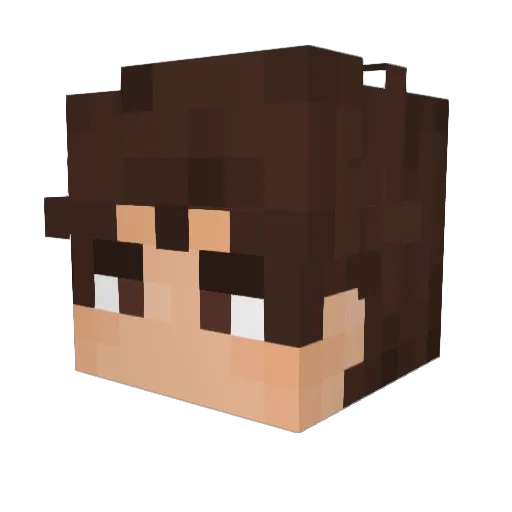 Digzzzzzzzz Minecraft avatar head, 3D render