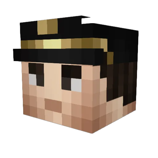 Dihydroxyaceton Minecraft avatar head, 3D render