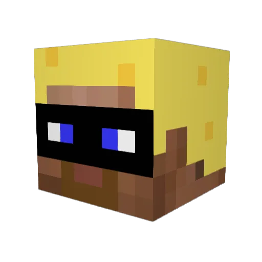 DiiKojs_camera Minecraft avatar head, 3D render
