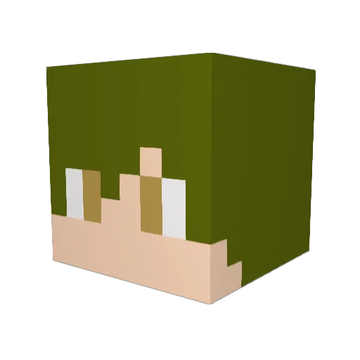 Diich4va_01 Minecraft avatar head, 3D render