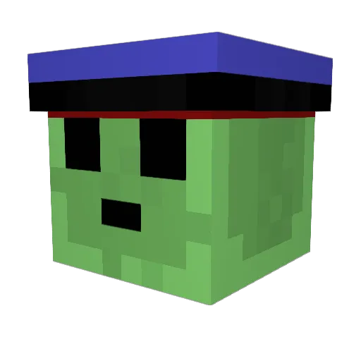 Diiikay Minecraft avatar head, 3D render