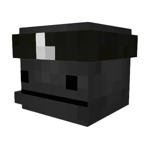 Diiismal Minecraft avatar head, 3D render
