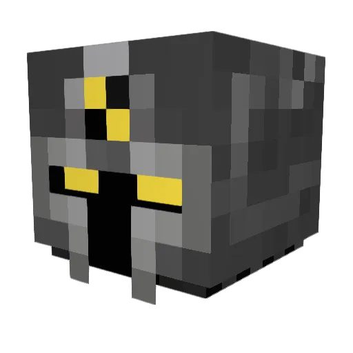 Diioxiide Minecraft avatar head, 3D render