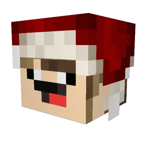 DiipperL Minecraft avatar head, 3D render