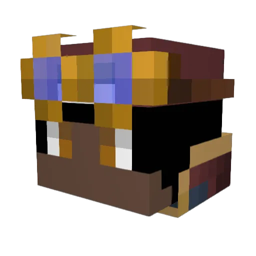 Diisshy Minecraft avatar head, 3D render