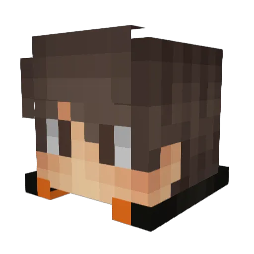 Diizuno Minecraft avatar head, 3D render