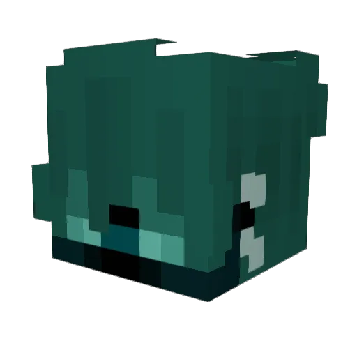 Dijla Minecraft avatar head, 3D render