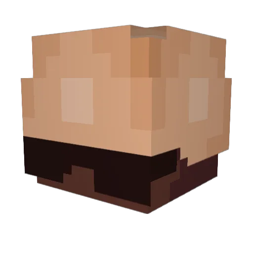 DijonCustard Minecraft avatar head, 3D render
