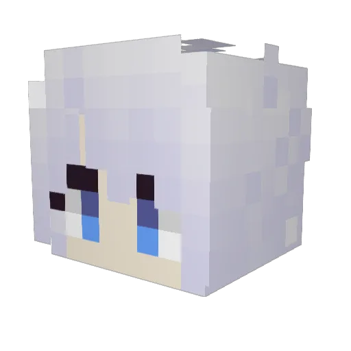 Dikancy Minecraft avatar head, 3D render