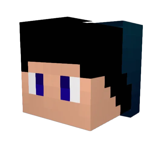 Dikapro Minecraft avatar head, 3D render