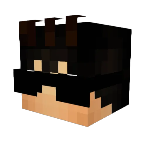 DikkPvP Minecraft avatar head, 3D render