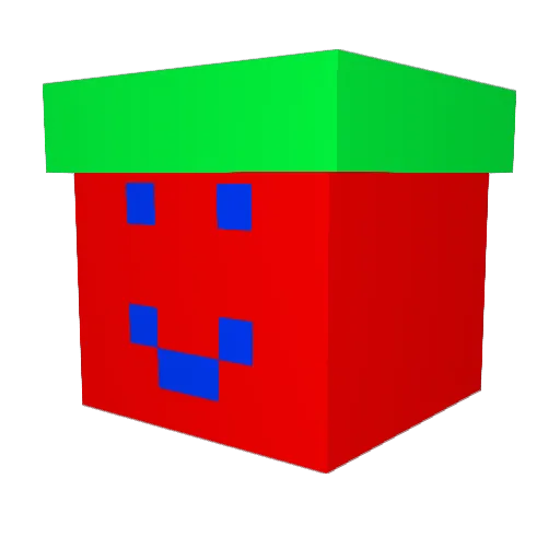 DikkeLepels Minecraft avatar head, 3D render