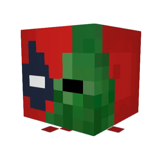 DikkePannekoek Minecraft avatar head, 3D render