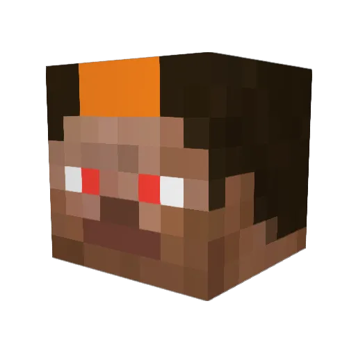 DikkeTerrorist Minecraft avatar head, 3D render