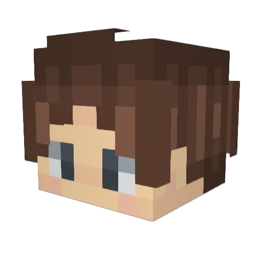 DiknAss Minecraft avatar head, 3D render