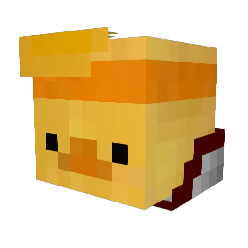 Dikow Minecraft avatar head, 3D render