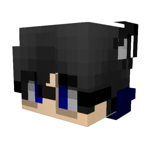 Dikraa_ Minecraft avatar head, 3D render