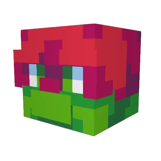 Diks_POSZEUS Minecraft avatar head, 3D render