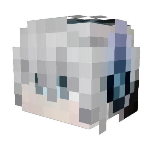 Dikvido Minecraft avatar head, 3D render