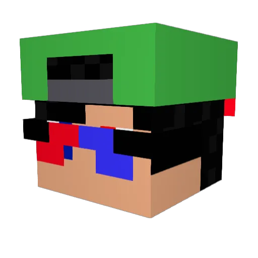 DilamHD_YT Minecraft avatar head, 3D render