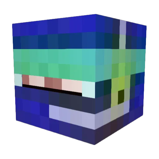 Dilanbit Minecraft avatar head, 3D render