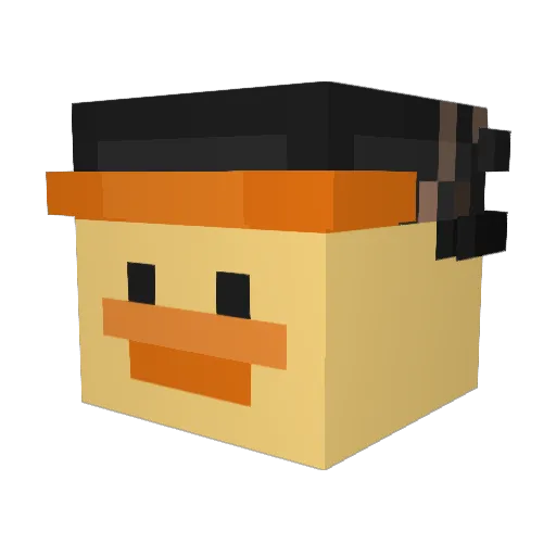 DilanoMilano Minecraft avatar head, 3D render