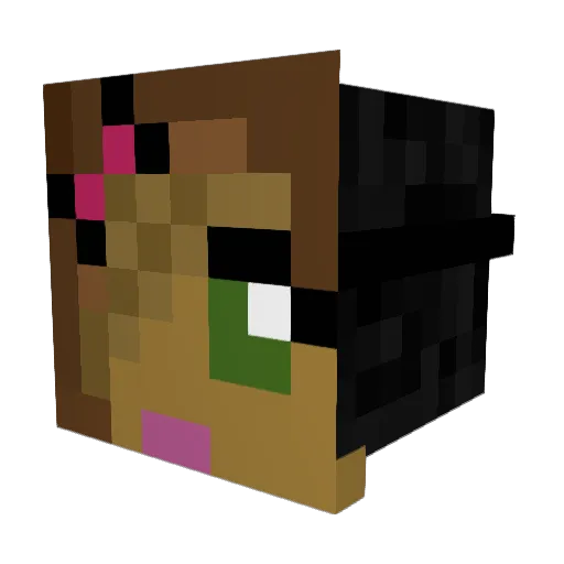 Dilas Minecraft avatar head, 3D render