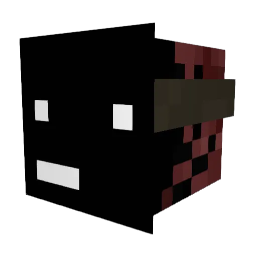Dilaxy Minecraft avatar head, 3D render