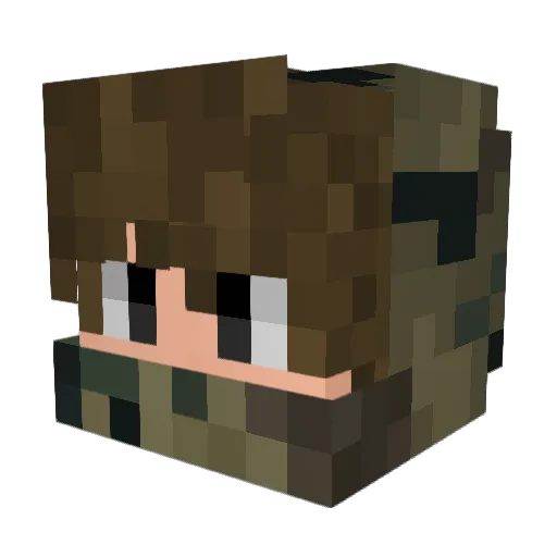 Dilbobeandip Minecraft avatar head, 3D render