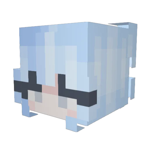 Diliana Minecraft avatar head, 3D render