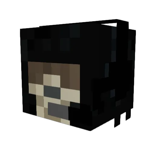 Diligas Minecraft avatar head, 3D render