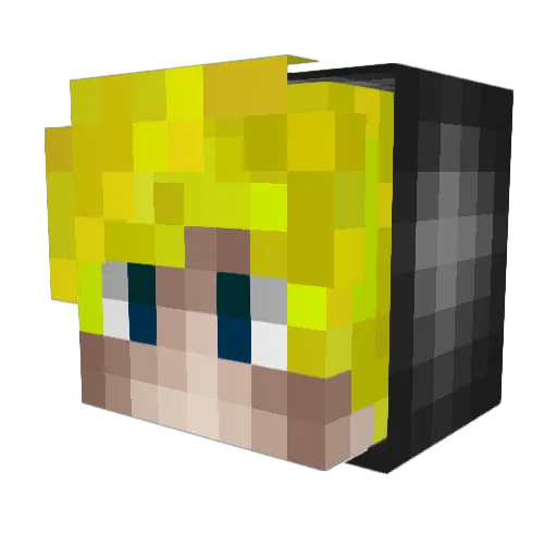 DillGene Minecraft avatar head, 3D render