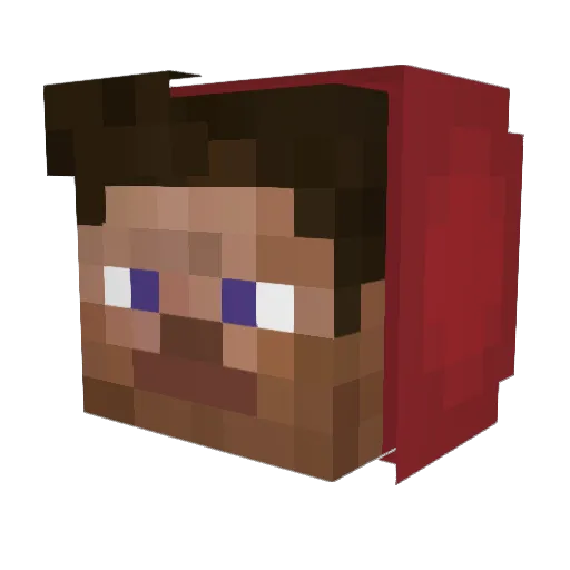 DillPill_ Minecraft avatar head, 3D render