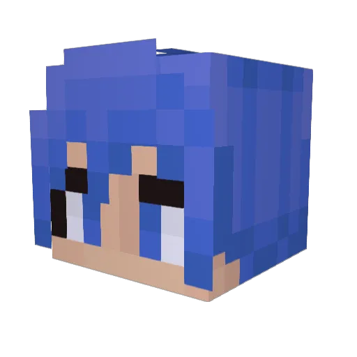 DilleDing Minecraft avatar head, 3D render