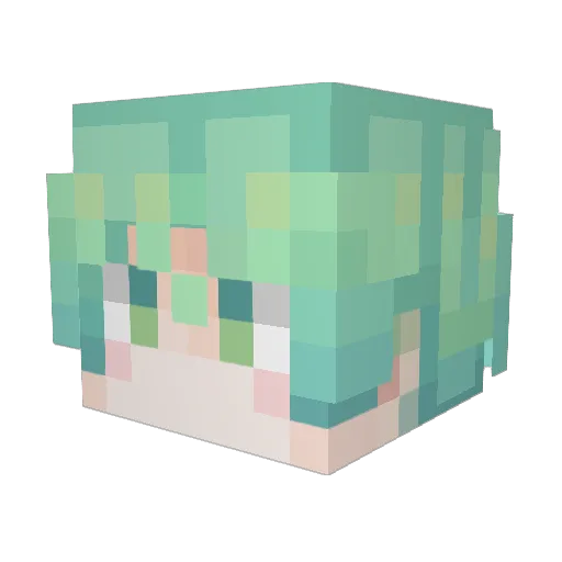 DilliD Minecraft avatar head, 3D render