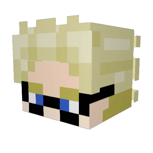 DillinIsBored Minecraft avatar head, 3D render