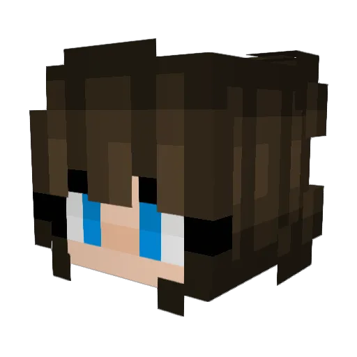 DillionHarper Minecraft avatar head, 3D render