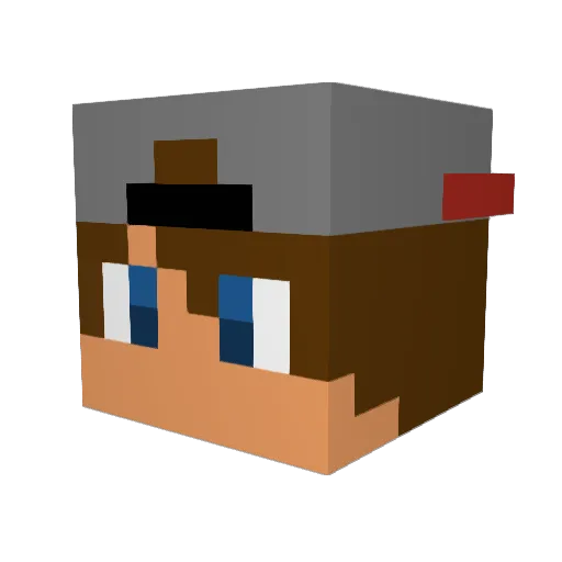 DillonYoung Minecraft avatar head, 3D render