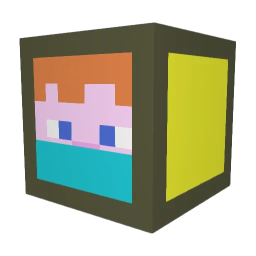 Dillon_2006 Minecraft avatar head, 3D render