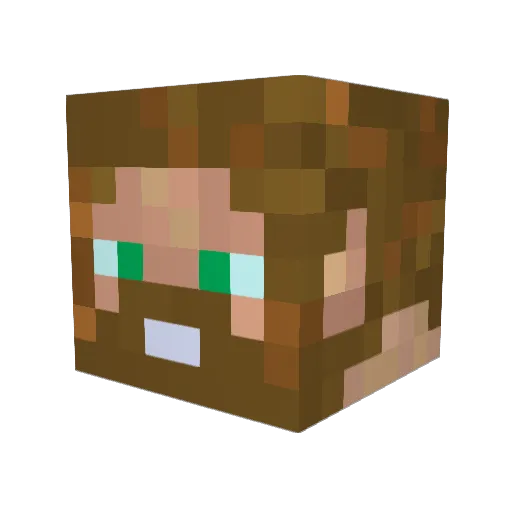 Dilloncc Minecraft avatar head, 3D render